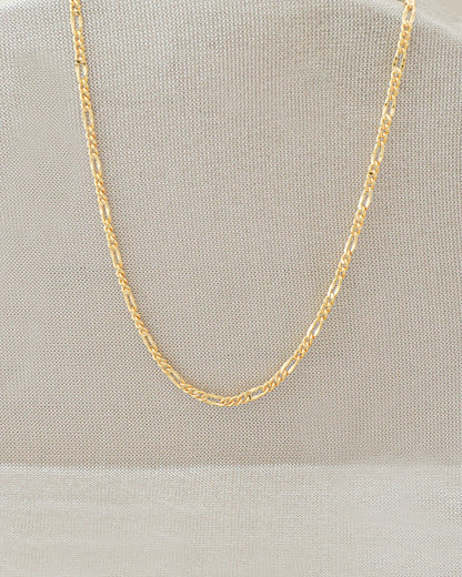Cadena 3×1 Diamantada Oro Laminado 18k