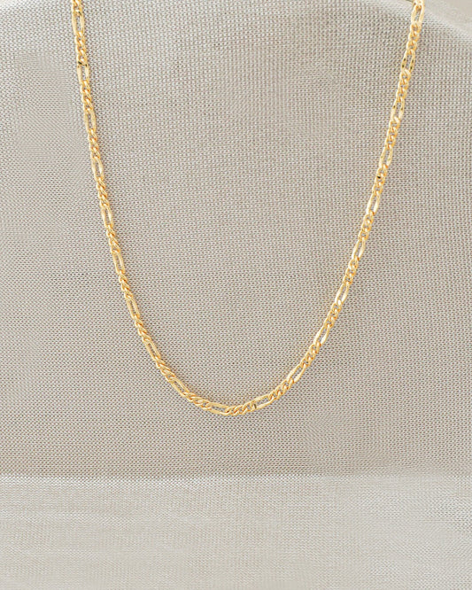 Cadena 3×1 Diamantada Oro Laminado 18k