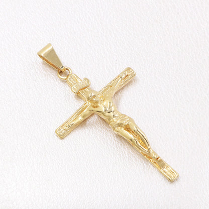 Colgante Cristo Madero Grande Oro Laminado 18k