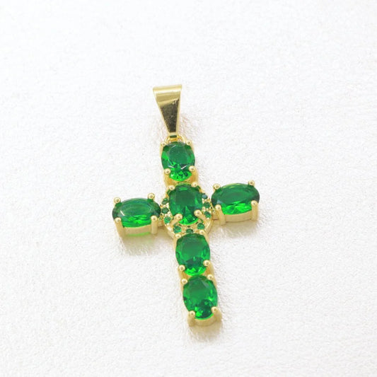 Colgante Cruz Brightness Oro Laminado 18k