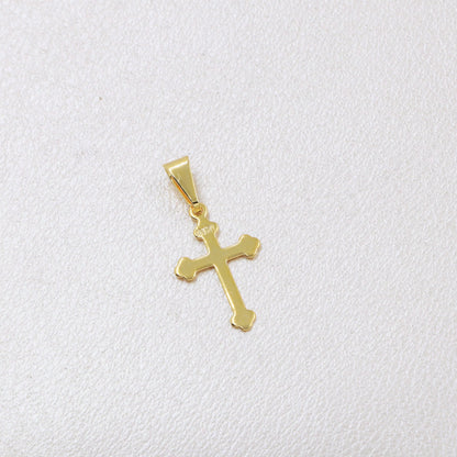 Colgante Cruz Inri Delgada Oro Laminado 18k