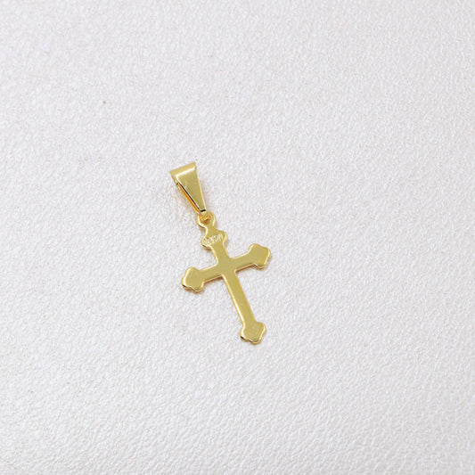 Colgante Cruz Inri Delgada Oro Laminado 18k