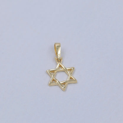 Colgante Estrella De David Oro Laminado 18k