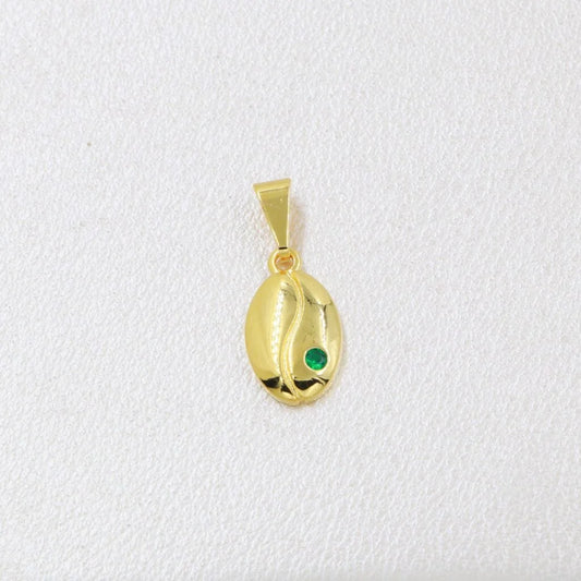 Colgante Grano De Café Oro Laminado 18k