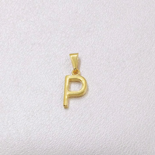 Colgante Letra P Oro Laminado 18k