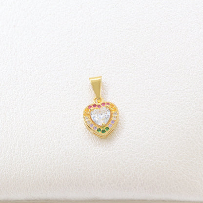 Colgante Rainbow Love Oro Laminado 18k
