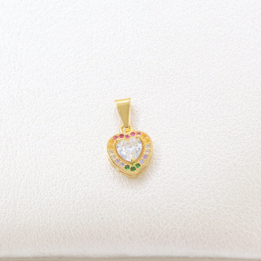 Colgante Rainbow Love Oro Laminado 18k