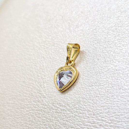 Colgante Corazon Con Circonias Oro Laminado 18k