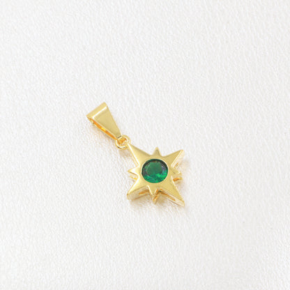 Colgante Estrella Circonia Oro Laminado 18k