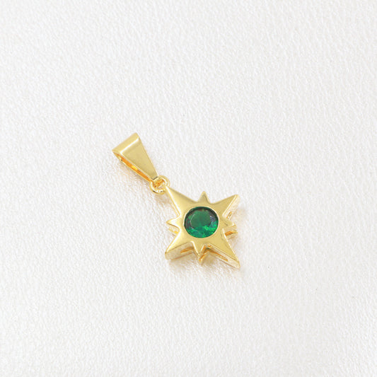 Colgante Estrella Circonia Oro Laminado 18k