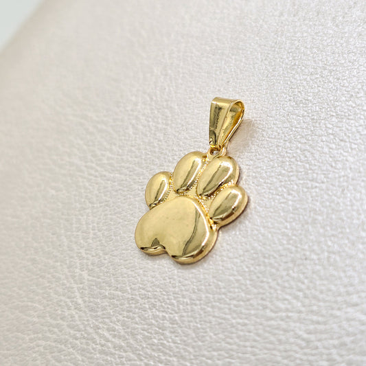 Colgante Huella Perro Oro Laminado 18k