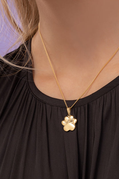 Colgante Huella Perro Oro Laminado 18k