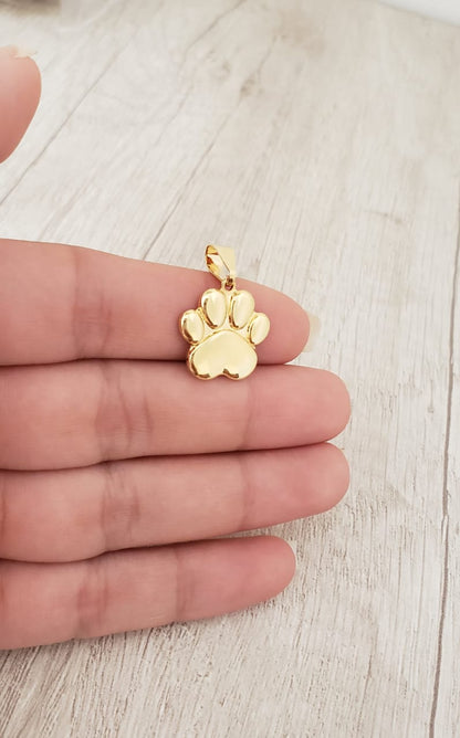 Colgante Huella Perro Oro Laminado 18k