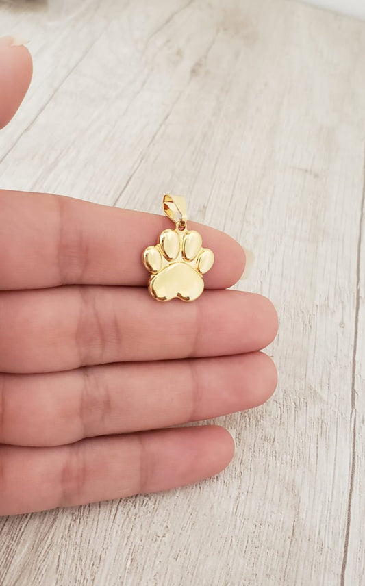 Colgante Huella Perro Oro Laminado 18k