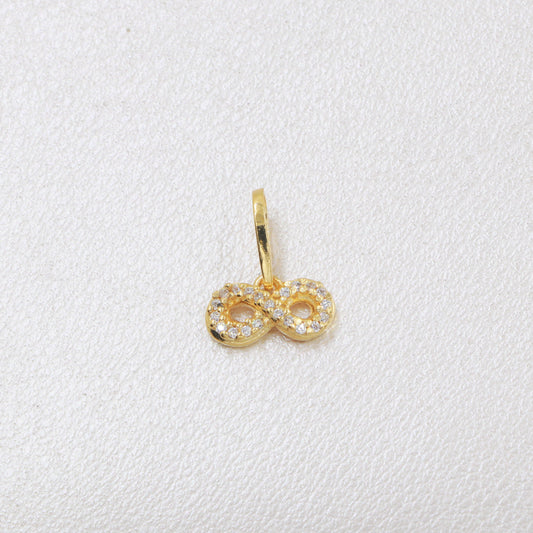 Colgante Infinito Con Circonias Oro Laminado 18k