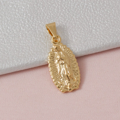 Colgante Guadalupe Tallada Oro Laminado 18k