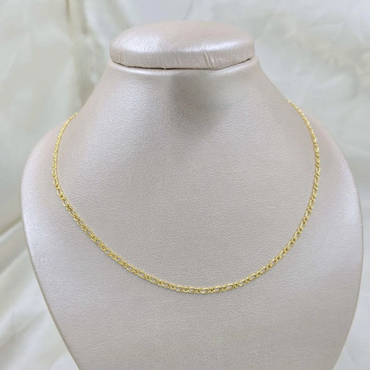 Cadena Tejido 1x1 Semi Delgada Oro Laminado 18k