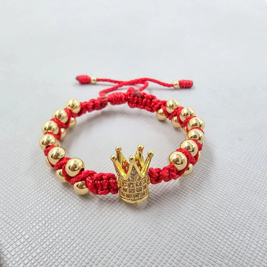Brazalete de Corona Tejida Oro Laminado 18k