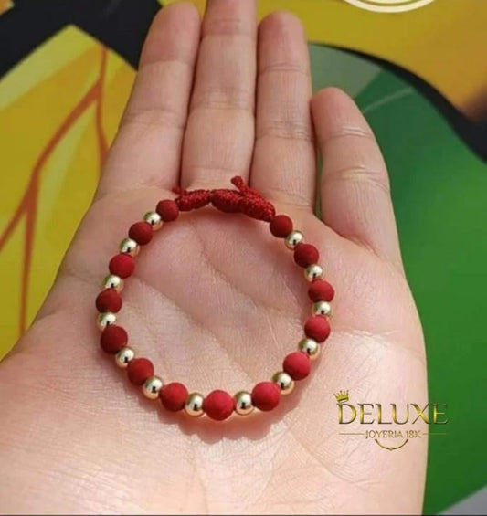 Brazalete Rojo Oro Laminado 18k