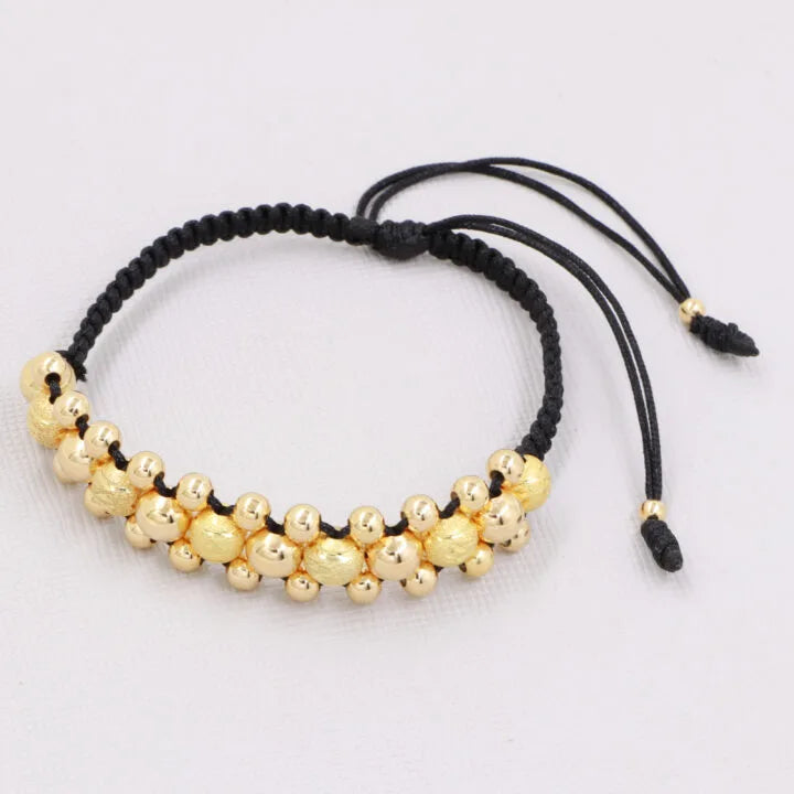 Brazalete Balín Liso Oro Laminado 18k