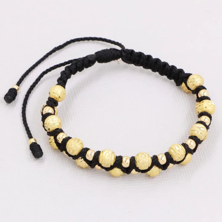 Manilla Cruzada Diamantada Oro Laminado 18k