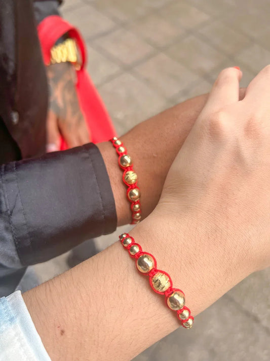 Brazalete Para Pareja Bright En Oro Laminado 18k