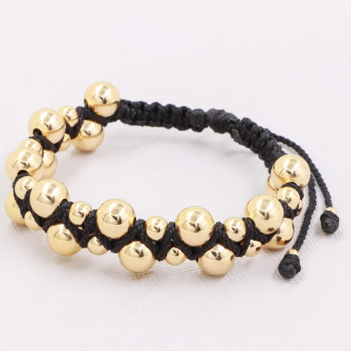 Manilla Artesanal Zig Zag Oro Laminado 18k