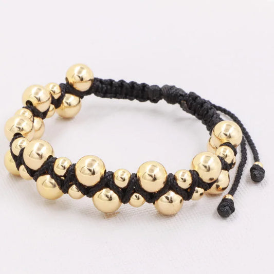 Manilla Artesanal Zig Zag Oro Laminado 18k