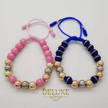 Brazalete Tres Oros Balín Oro Laminado 18k