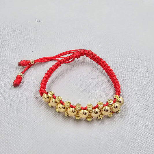 Brazalete Tejido Italiano En Oro Laminado 18k