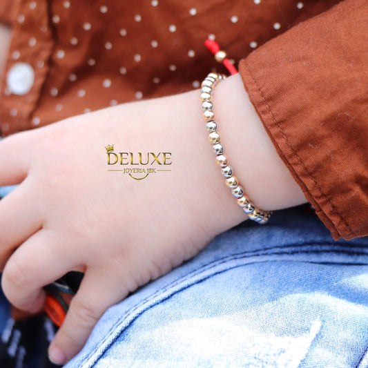 Brazalete Tres Oros Balín Oro Laminado 18k