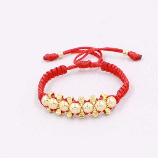 Brazalete Tejido Oro Laminado 18k