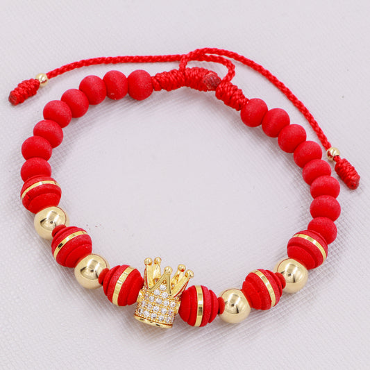 Brazalete Corona Unisex Oro Laminado 18k