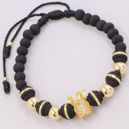 Brazalete Corona Unisex Oro Laminado 18k