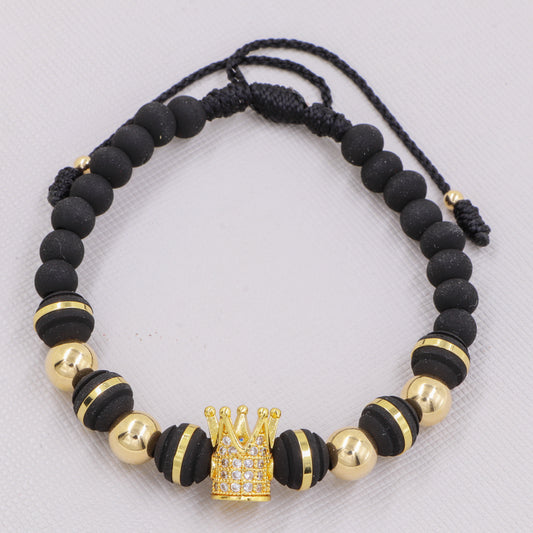 Brazalete Corona Unisex Oro Laminado 18k