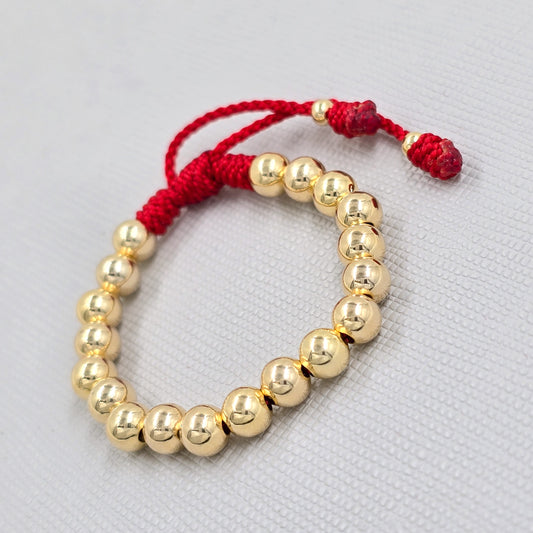 Brazalete Dorado Balín Oro Laminado 18K