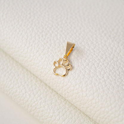Colgante Huella Perro Mini Oro Laminado 18k