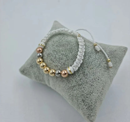 Brazalete Tres Oros Balín Oro Laminado 18k