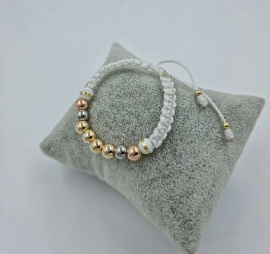 Brazalete Tres Oros Balín Oro Laminado 18k