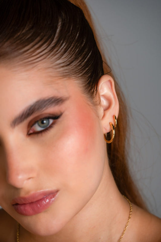 Aros Candonga Boldy Pequeños Oro laminado 18k