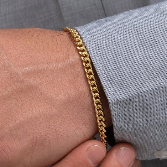 Pulsera Gourmet Gruesa Oro Laminado 18k