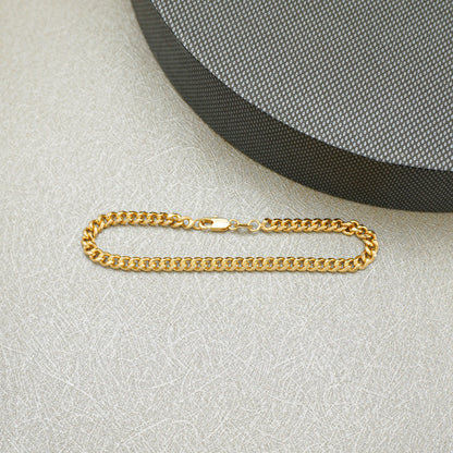 Pulsera Gourmet Gruesa Oro Laminado 18k