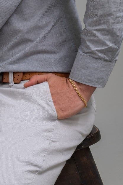 Pulsera Gourmet Gruesa Oro Laminado 18k