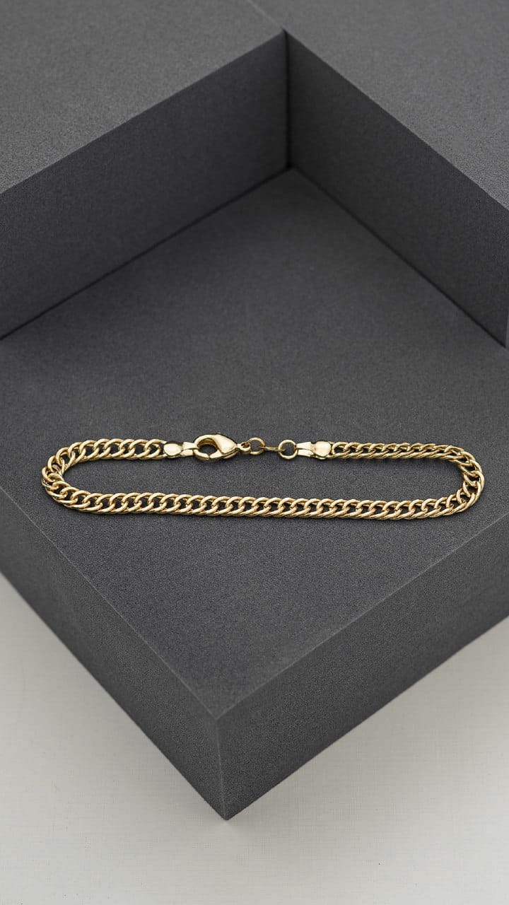 Pulsera Cubana Continua Oro Lamiando 18k