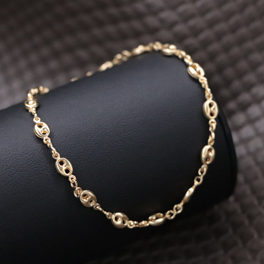 Pulsera Tejido Gucci Oro Laminado 18k