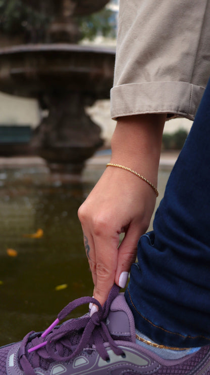 Pulsera Tejido Tourbillon Oro Laminado 18k
