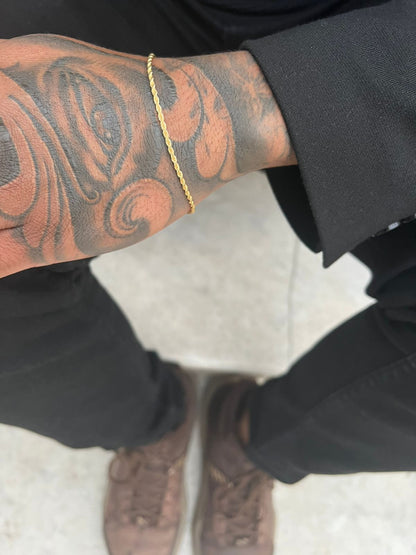 Pulsera Tejido Tourbillon Oro Laminado 18k