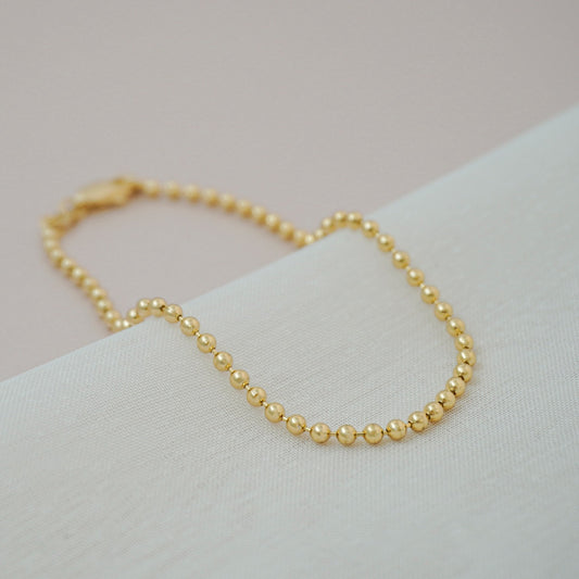 Pulsera Tejido Militar Mediano Oro Laminado 18k