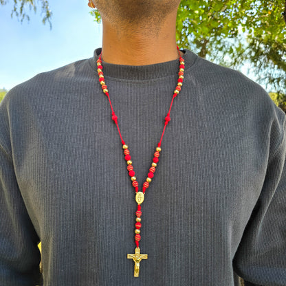 Rosario De Hombre En Oro Laminado 18K