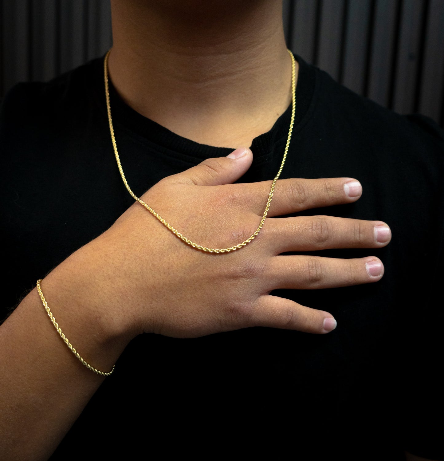 Conjunto Cadena Y Pulsera Tourbillon Para el dia del padre Oro Laminado 18k
